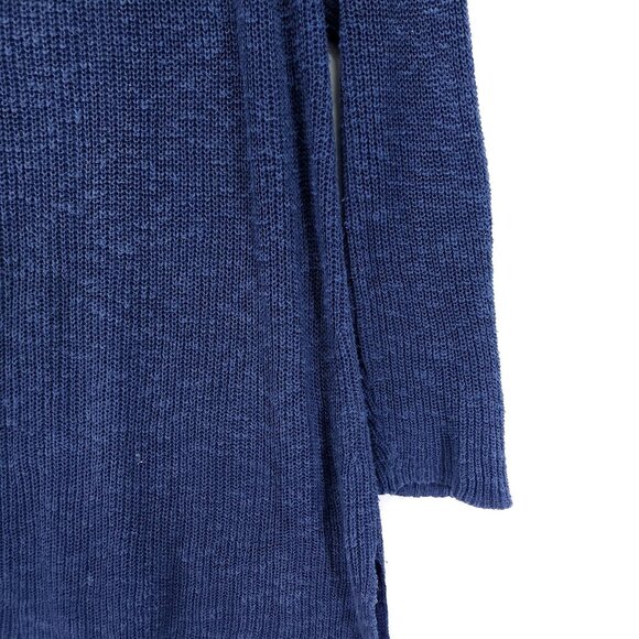 Eileen Fisher Organic Linen Cotton Slub Tunic Sweater Womens Large Open Knit - Picture 9 of 12